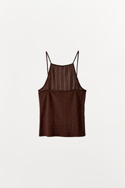 POINTELLE TOP WITH LACE TRIMS - Zara фото 3