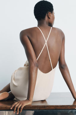 LONG SLIP DRESS WITH MULTI-POSITION STRAPS - Zara фото 19