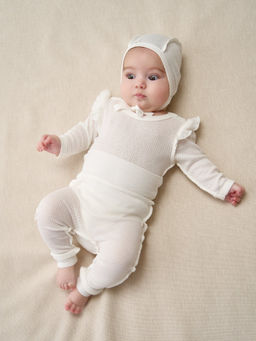 Ползунки "Молоко" из ажурного хлопка 0+