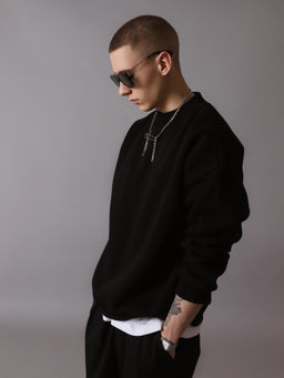 Свитшот оверсайз К501 Черный от фабрики Спортсоло