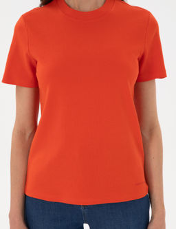 K_rm_z_ Bisiklet Yaka Basic Ti__rt - Pierre cardin фото 6