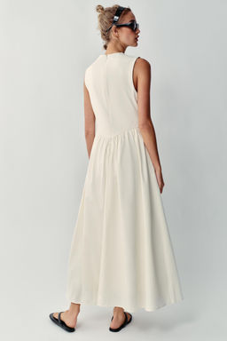 VESTIDO MIDI COMBINADO / Crudo - Zara фото 8