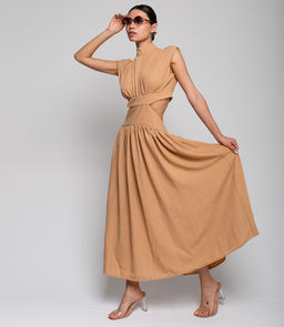 Платье #ОТЦ04002, бежевый
