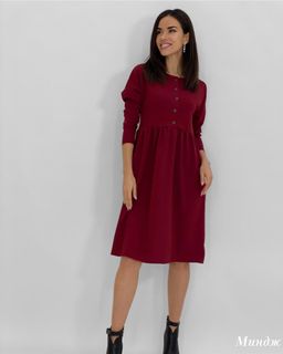 Платье Миндж (бордовый) - Nadi bordo фото 3