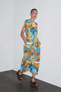 ZW COLLECTION PRINTED MIDI DRESS - Zara фото 8