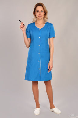 Халат женский 32 TC. Цвет: васильковый - Стильб фото 2