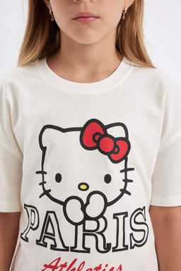 Футболка с короткими рукавами Hello Kitty для девочек - Defacto фото 5