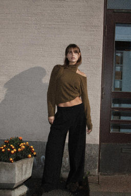 PLAIN KNIT SCARF SWEATER - Zara фото 11