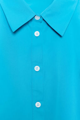 CAMISA ENTALLADA TAFET?N / Azul el?ctrico - Zara фото 8