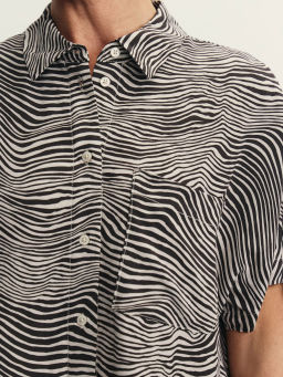 Рубашка с коротким рукавом из вискозы / Zarina  фото 6