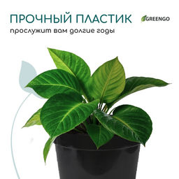 Цена за 3 шт. Горшок для рассады, 5 л, d=22 см, h=18 см, чёрный, Greengo
