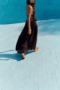 SMOCKED HALTER DRESS - Zara фото 14