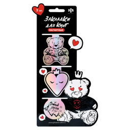 Набор закладок магнитных для книг арт. 72033 / 50 РОЗОВЫЙ МИКС (3 шт. в наборе, размер 52x62; 51x62;