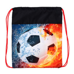 Мешок для обуви 420 х 340 мм, Calligrata МСО-5С, (мягкий полиэстер, плотность 210D), Мяч в огне  фото 3