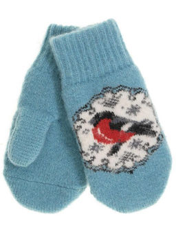 Варежки детские круговые Снегирь в круглом окошке 0705-2