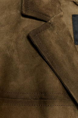 OVERSIZE 100% SUEDE LEATHER BLAZER ZW COLLECTION LIMITED EDITION - Zara фото 6