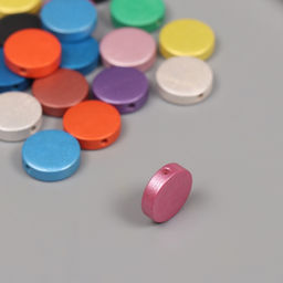 Бусины для творчества дерево «Металлик плоский», набор 20 шт., 1.5×1.5×0.5 см