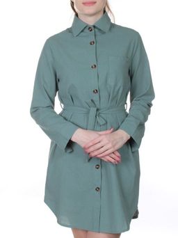 803 Платье хлопковое с воротником Fashion