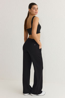 Siyah Soft Kumas Cepli ve Reflektor Bask?l? Spor Orme Esofman Alt? THMSS25EA00002 - Trendyolmilla фото 5