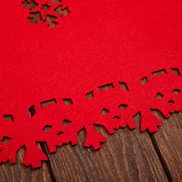 Салфетка новогодняя сервировочная Доляна Узоры, 38х30 см  фото 2