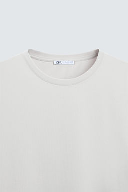 CAMISETA SLIM FIT B?SICA / Gris perla - Zara фото 8