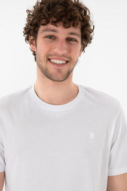 Erkek Regular Fit Bisiklet Yaka Beyaz Basic Ti__rt Sepette S_rpriz _ndirim - U.s. polo assn фото 3