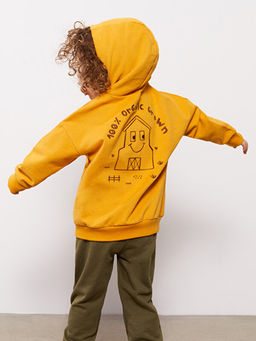 Uzun Kollu Nak?? Detayl? Erkek Bebek Hoodie