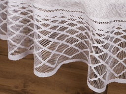 Скатерть декоративная Д228АБб 2775 бел.с яр-серым d1.55 м рис. Д228АБб