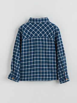 Ekose Uzun Kollu Gabardin Erkek ?ocuk G?mlek