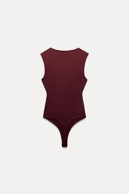 GATHERED POLYAMIDE BODYSUIT - Zara фото 11