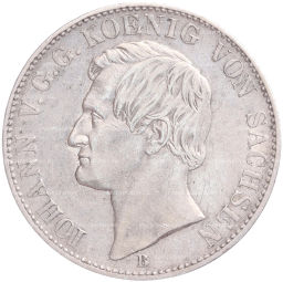 1 талер 1866 года В Саксония