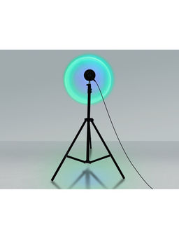 Лампа напольная атмосферная DE8387, светодиодная, пульт, 3 Вт, RGB, 80×80 см, чёрная