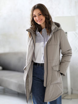 24338 Парка серо-бежевый - Dizzyway фото 3