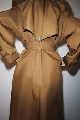 OVERSIZE FAUX FUR COLLAR TRENCH COAT ZW COLLECTION LIMITED EDITION - Zara фото 14