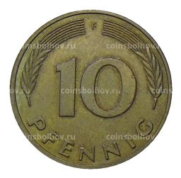 Монета 10 пфеннигов 1982 года F Германия