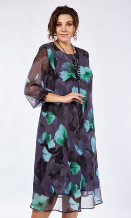 Белорусское шифоновое платье с цветочным принтом - Almond фото 7