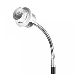 Светильник напольный (торшер) "Кассия" д21см h157см, абажур металлический д11,8см, h10,5см, цвет - черный матовый, основание металлическое разборное д21см h150см, цвет - черный матовый, в коробке (Китай)