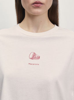 Футболка прямого кроя с принтом / Zarina  фото 6