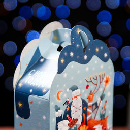 Цена за 10 шт. Подарочная новогодняя коробка «Фантазия» в зелёном, упаковка, 11.1×5.8×20.5 см