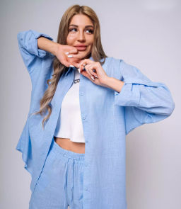 Костюм #ОБШ1345 (1), голубой - Dommod фото 5