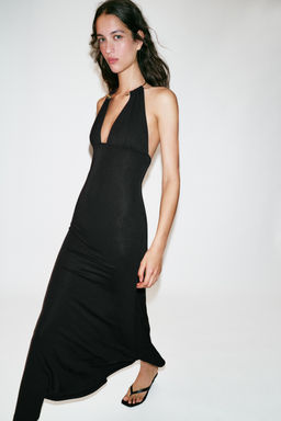 VESTIDO HALTER CHOKER / Negro - Zara фото 4
