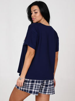 3021 ПИЖАМА ШОРТЫ (Бежевая клетка) - А-дина фото 7