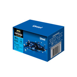 ULD-S0500-050/DGA WARM WHITE IP20 Гирлянда светодиодная, 5м. 50 светодиодов. Теплый белый свет. Провод зеленый. ТМ Uniel