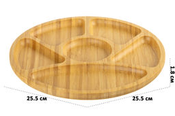 Менажница бамбуковая 25,5*25,5*1,8 см 6 секций - Elan gallery фото 2