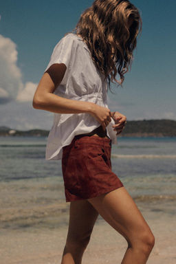 ZW COLLECTION LIMITED EDITION 100% SUEDE LEATHER SHORTS