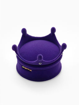 Футляр под серьги, кулон, кольцо Корона, бархатный, 5.5?5.5?4.5 см, фиолетовый