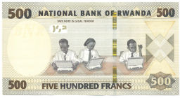Банкнота 500 франков 2019 года Руанда