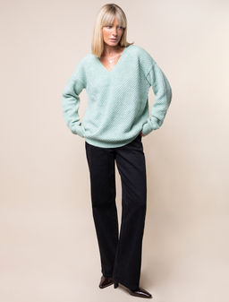 VILATTE / Джемпер тонкой вязки со спущенным плечом из теплой пряжи с шерстью  фото 3