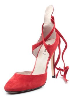 06-V-892 RED Туфли женские (натуральная замша) - Фабричный китай фото 6