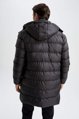 Пуховик приталенного кроя с капюшоном - Defacto фото 7